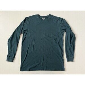 Duluth Trading Longtail T Shirt Men's Size L Crew Neck Green Long Sleeve Heavy